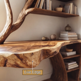 Braneth Sculpted Solid Wood Console Table with Shelves - Timberustic Console Table with Shelves