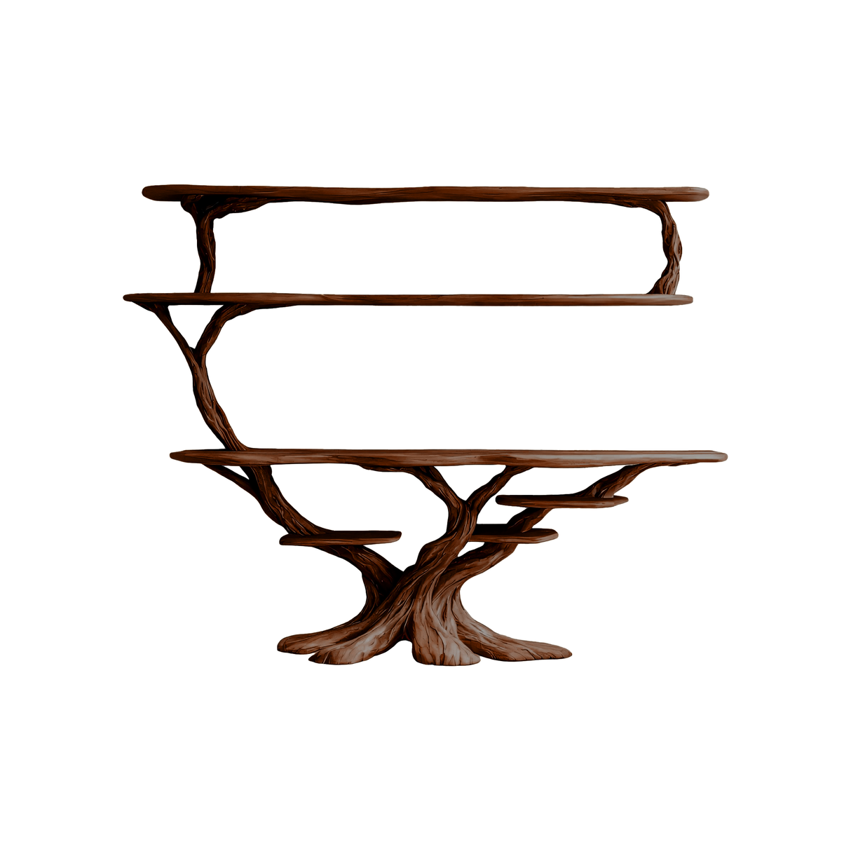 Branford Grove Solid Wood Console Table with Shelves Dark Walnut - Timberustic Console Table with Shelves