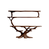 Branford Grove Solid Wood Console Table with Shelves Dark Walnut - Timberustic Console Table with Shelves