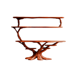 Branford Grove Solid Wood Console Table with Shelves Mahogany - Timberustic Console Table with Shelves