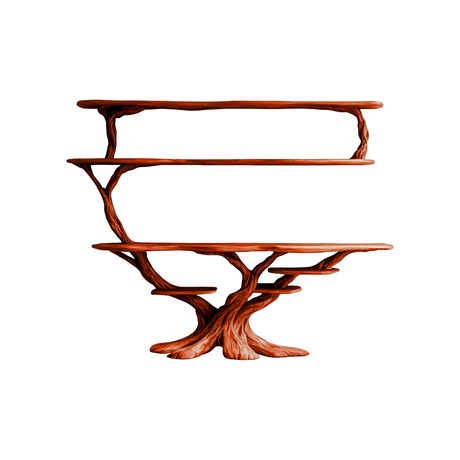 Branford Grove Solid Wood Console Table with Shelves Mahogany - Timberustic Console Table with Shelves