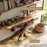 Branford Grove Solid Wood Console Table with Shelves - Timberustic Console Table with Shelves