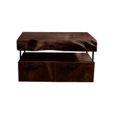 Branor Live Edge Solid Wood Floating Bathroom Vanity with Drawers Dark Walnut - Timberustic Floating Bathroom Vanity With Drawers
