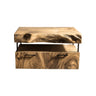Branor Live Edge Solid Wood Floating Bathroom Vanity with Drawers Natural Oak - Timberustic Floating Bathroom Vanity With Drawers