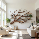 Branthaven Handcrafted Solid Wood Floating Tree Bookshelf
