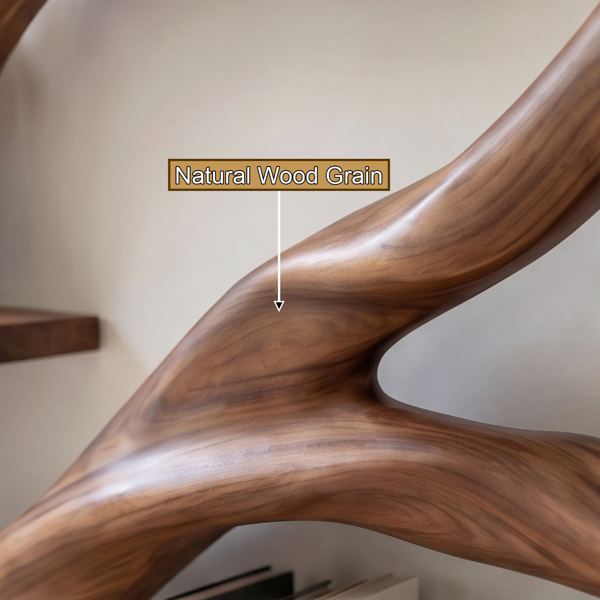 Branthaven Handcrafted Solid Wood Floating Tree Bookshelf