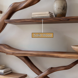 Branthaven Handcrafted Solid Wood Floating Tree Bookshelf
