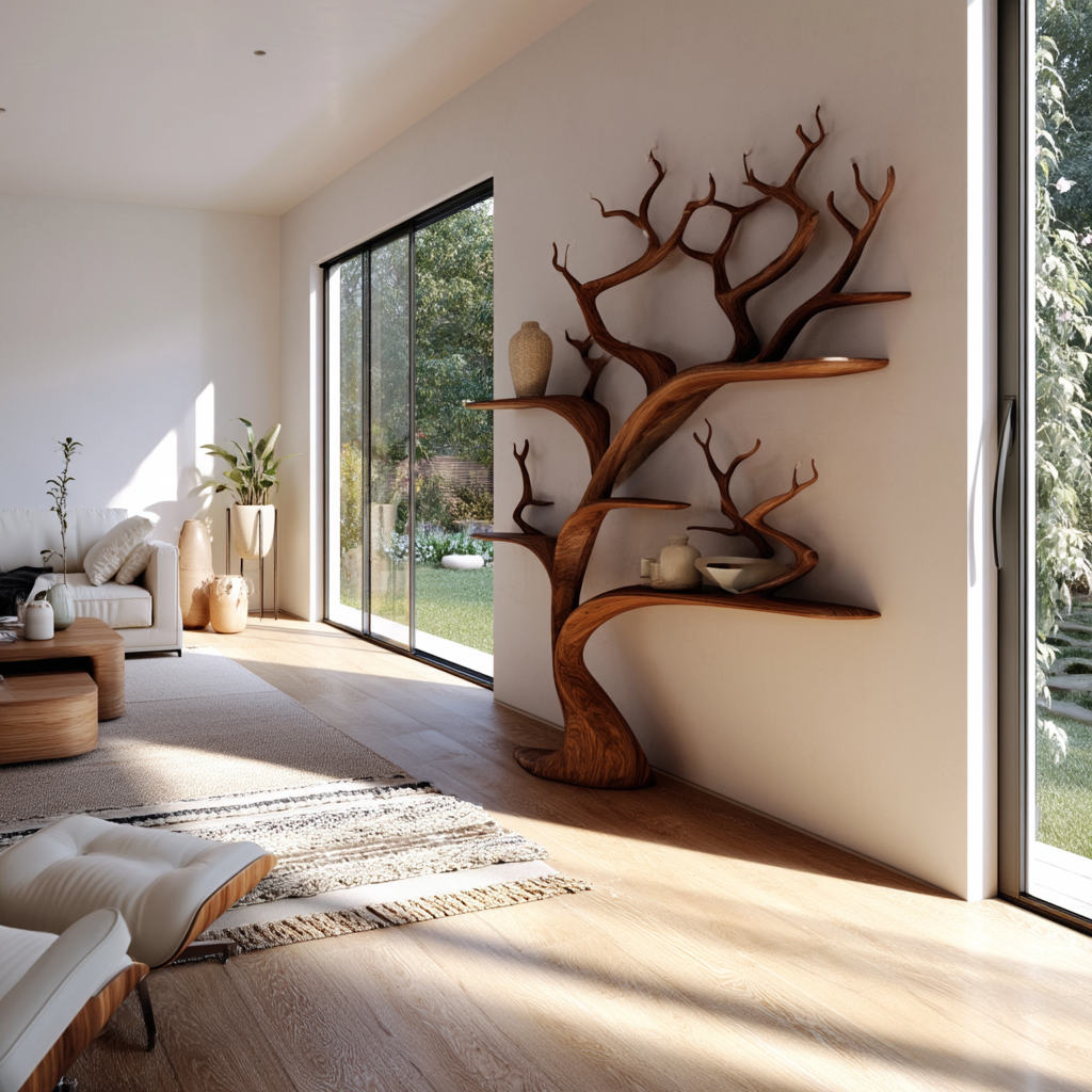 Branthollow Handcrafted Solid Wood Tree Bookshelf