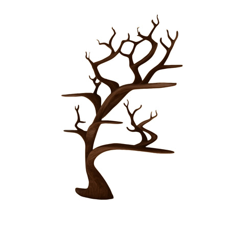 Branthollow Handcrafted Solid Wood Tree Bookshelf Dark Walnut - Timberustic Tree Bookshelf