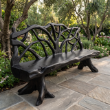 Branthor Sculpted Solid Wood Outdoor Bench Black - Timberustic Bench