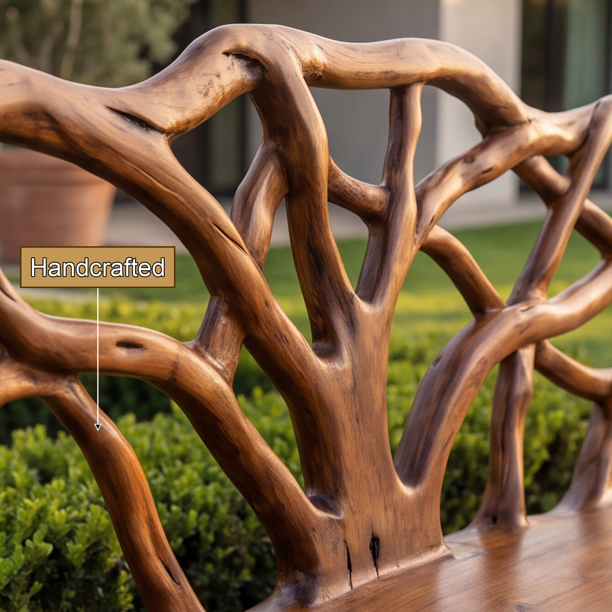 Branthor Sculpted Solid Wood Outdoor Bench - Timberustic Bench