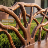 Branthor Sculpted Solid Wood Outdoor Bench - Timberustic Bench