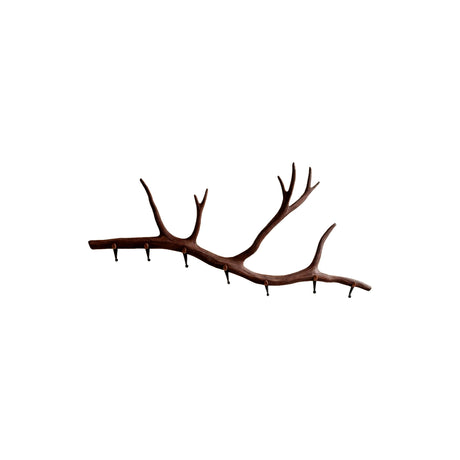 Branvia Sculpted Solid Wood Branch Wall Hook Rack Dark Walnut - Timberustic Branch Wall Hook Rack