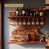 Bravanor Live Edge Handcrafted Floating Wine Shelf SPA578404 - Timberustic Floating Wine Shelf