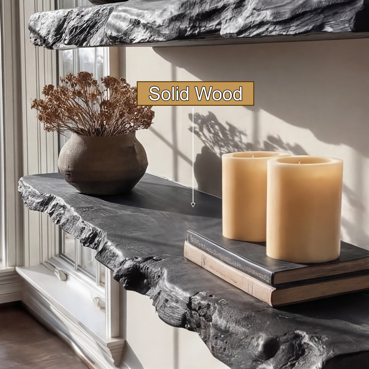 Bravik Handcrafted Solid Wood Floating Shelf SPA561489 - Timberustic Floating Shelf