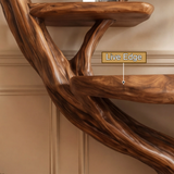 Bravik Sculpted Solid Wood Console Table with Shelves - Timberustic Console Table with Shelves
