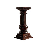 Bravion Handcrafted Solid Wood Pedestal Stand Dark Walnut - Timberustic Pedestal Stand