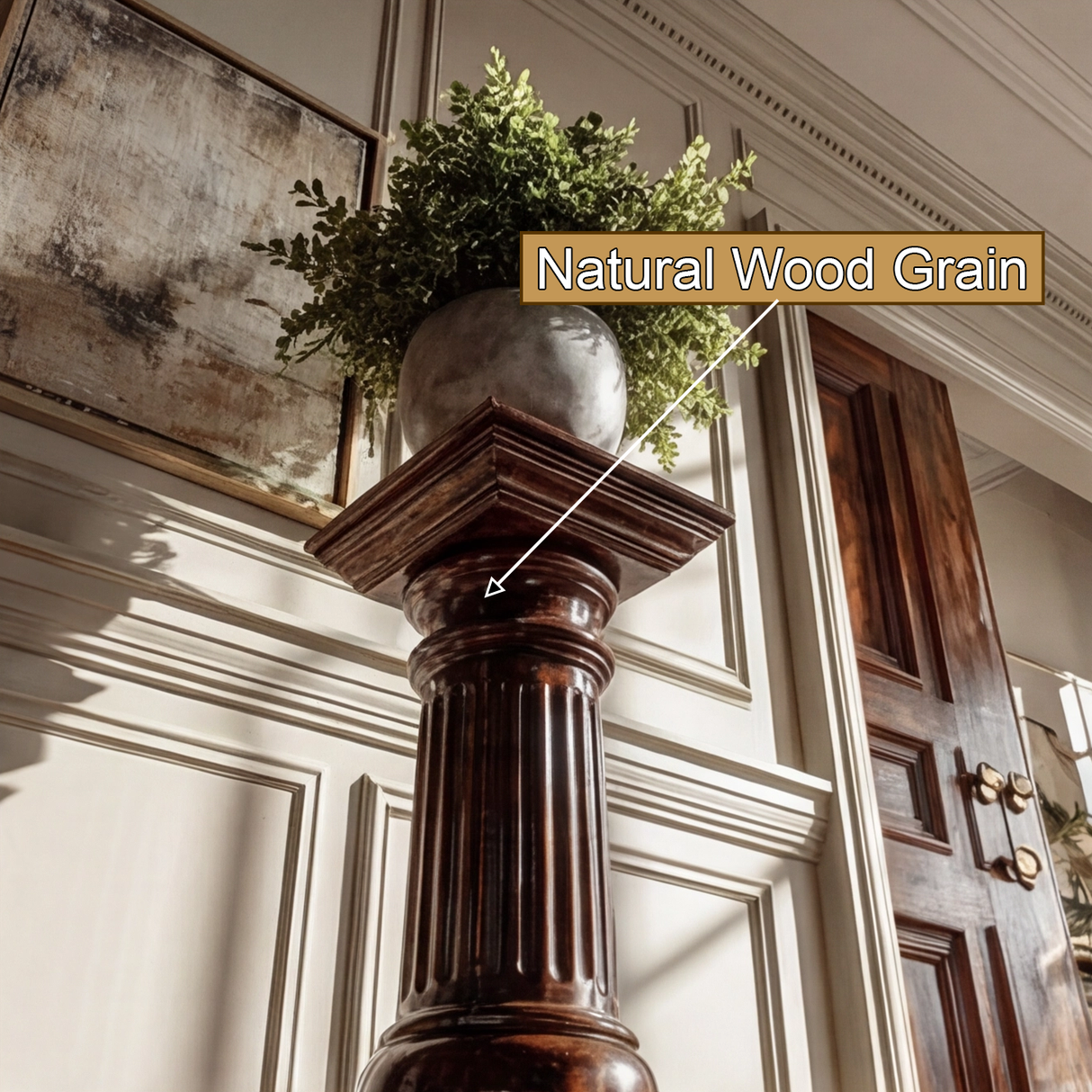 Bravion Handcrafted Solid Wood Pedestal Stand - Timberustic Pedestal Stand