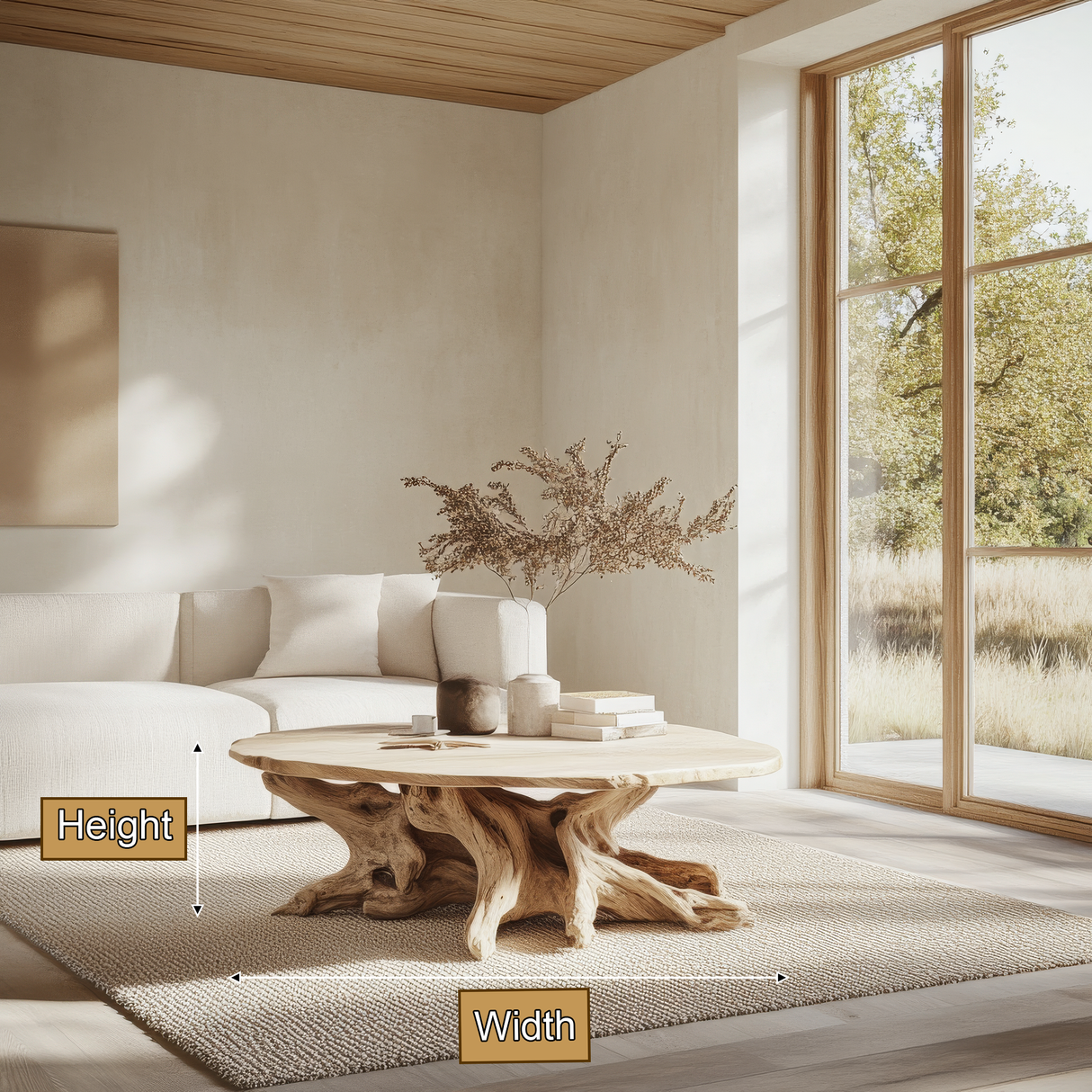 Bravion Live Edge Solid Wood Coffee Table SPA287912 - Timberustic Coffee Table