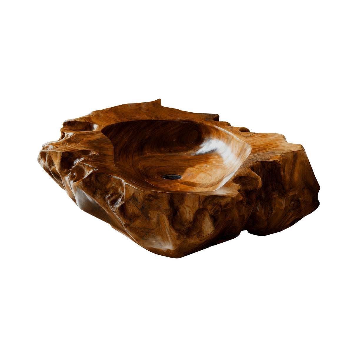 Bravion Live Edge Solid Wood Vessel Sink Brown - Timberustic Vessel Sinks