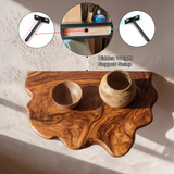 Bravion Sculpted Solid Wood Mushroom Floating Shelf SPA354332 - Timberustic Floating Shelf