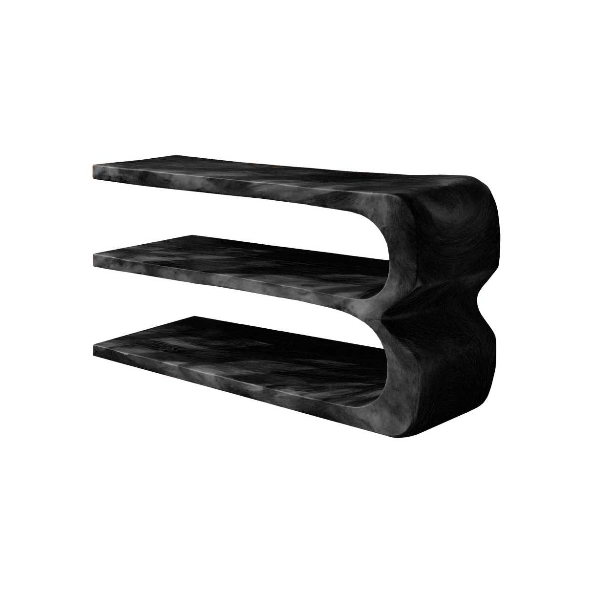 Bravon Live Edge Solid Wood Shoe Rack Black - Timberustic Shoe Rack
