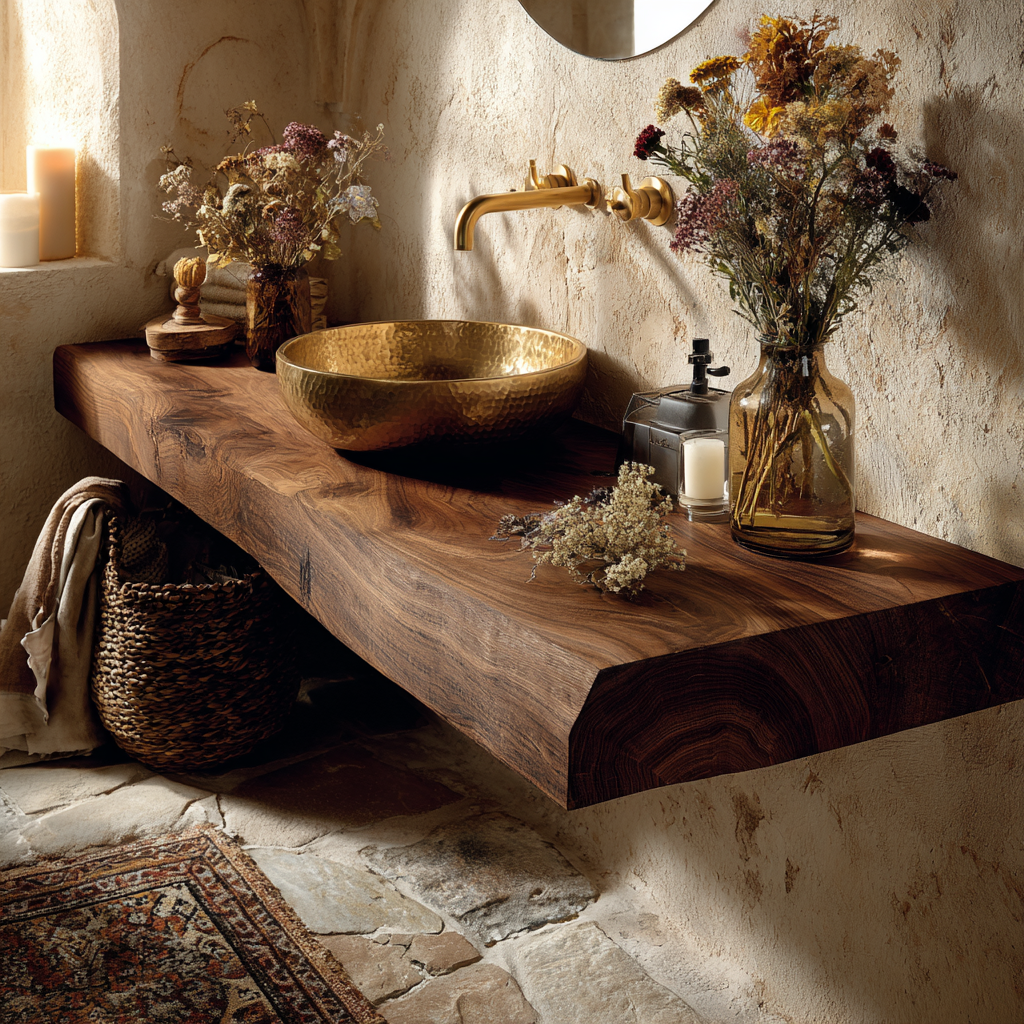 Bravon Solid Wood Floating Bathroom Vanity SPA120266 - Timberustic Floating Bathroom Vanity