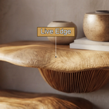 Bravorn Live Edge Solid Wood Mushroom Floating Shelf SPA294121 - Timberustic Floating Shelf