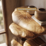 Bravorn Live Edge Solid Wood Mushroom Floating Shelf SPA294121 - Timberustic Floating Shelf