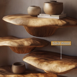 Bravorn Live Edge Solid Wood Mushroom Floating Shelf SPA294121 - Timberustic Floating Shelf