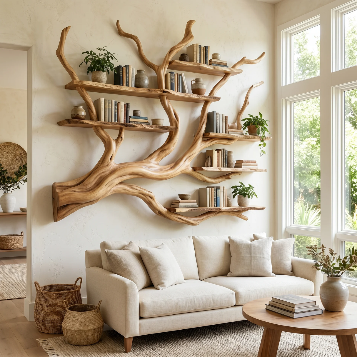 Briarcanopy Handcrafted Solid Wood Tree Bookshelf