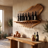 Briarcrest Live Edge Handcrafted Floating Wine Shelf SPA256536 Brown - Timberustic Floating Wine Shelf