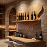 Briarcrest Live Edge Handcrafted Floating Wine Shelf SPA256536 Natural Oak - Timberustic Floating Wine Shelf