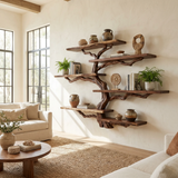 Briarhaven Handcrafted Solid Wood Floating Tree Bookshelf
