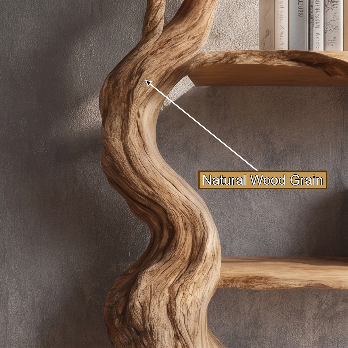 Briarhaven Handcrafted Solid Wood Tree Bookshelf