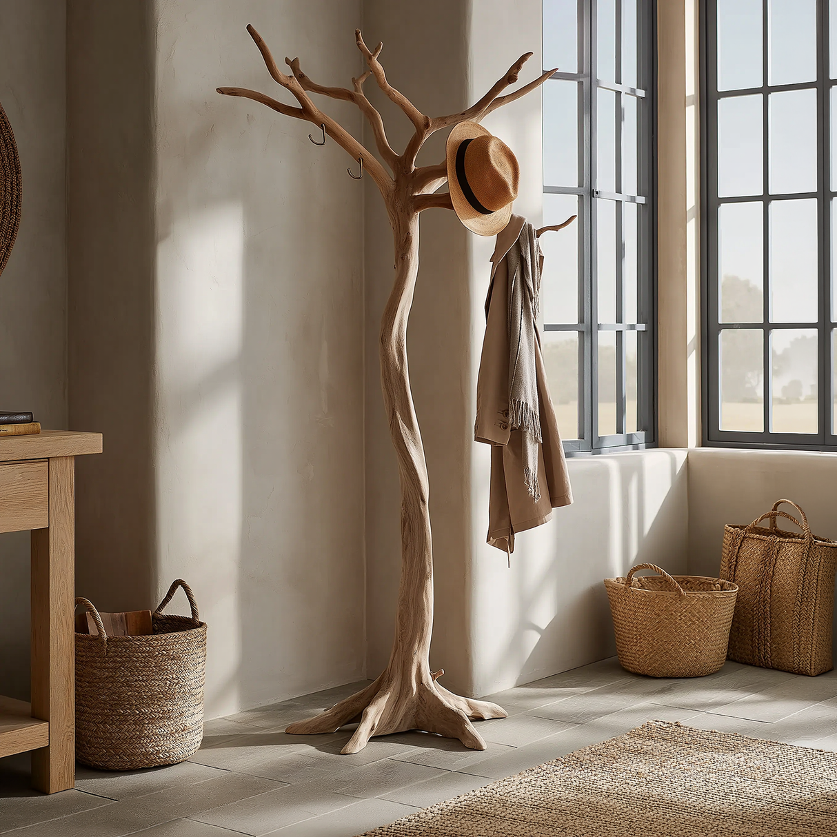 Briarhollow Sculpted Solid Wood Tree Coat Rack - Timberustic Tree Coat Rack
