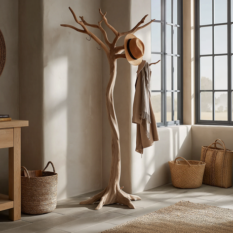 Briarhollow Sculpted Solid Wood Tree Coat Rack - Timberustic Tree Coat Rack