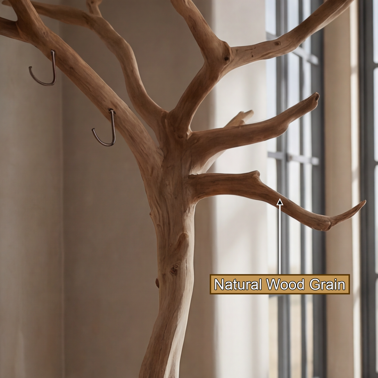 Briarhollow Sculpted Solid Wood Tree Coat Rack - Timberustic Tree Coat Rack