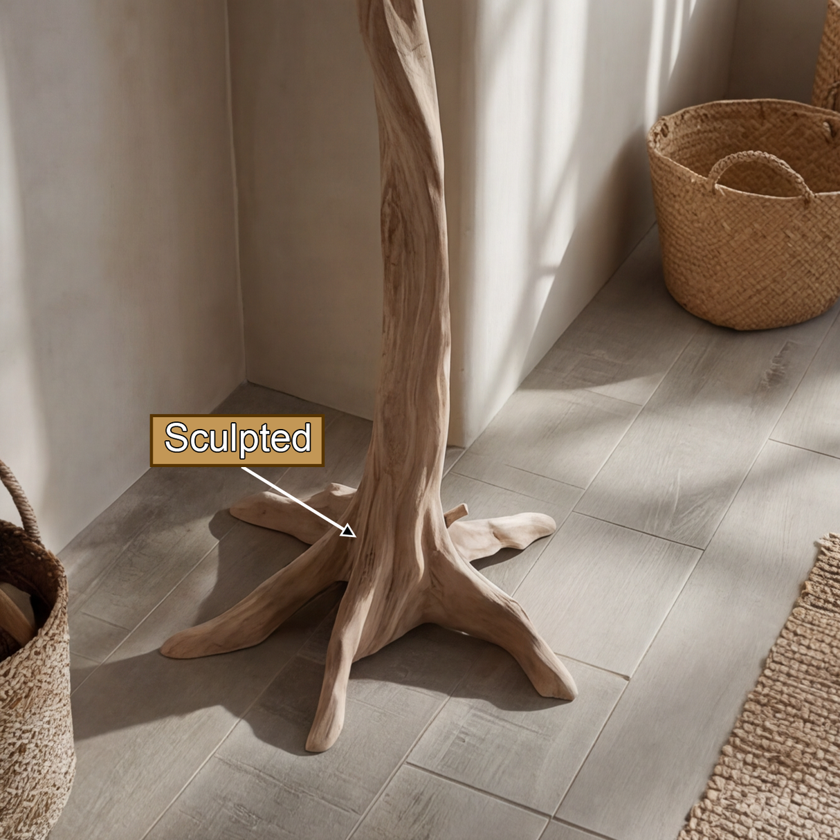 Briarhollow Sculpted Solid Wood Tree Coat Rack - Timberustic Tree Coat Rack