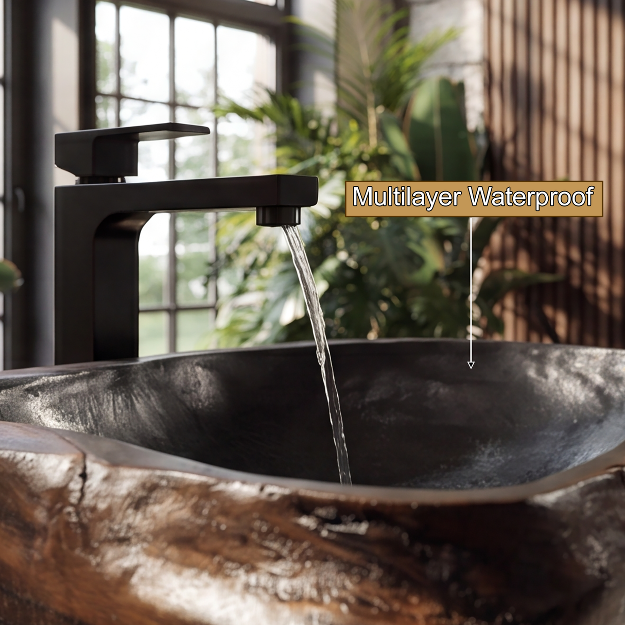 Brielle Live Edge Solid Wood Vessel Sink - Timberustic Vessel Sinks