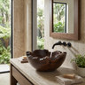Brimroot Handcrafted Solid Wood Live Edge Vessel Sink Dark Walnut - Timberustic Vessel Sinks