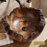 Brimroot Handcrafted Solid Wood Live Edge Vessel Sink