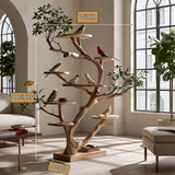 Brindleaf Handcrafted Tree Branch Parrot Stand SPA823568 - Timberustic Tree Branch Parrot Stand