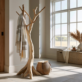 Brindleoak Sculpted Solid Wood Tree Coat Rack - Timberustic Tree Coat Rack