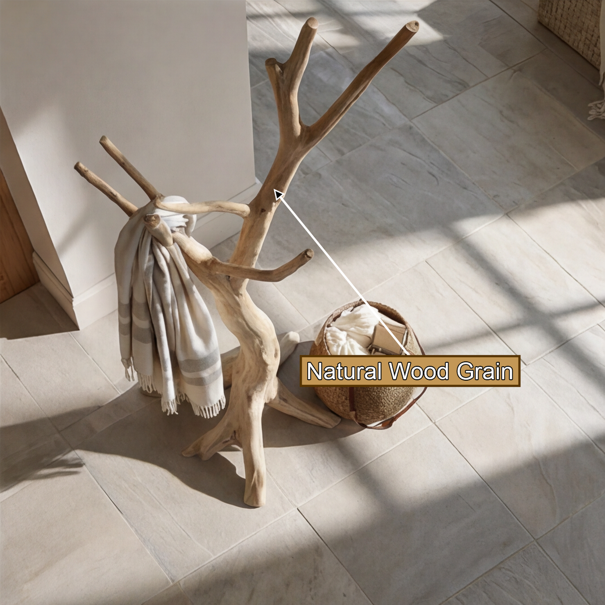 Brindleoak Sculpted Solid Wood Tree Coat Rack - Timberustic Tree Coat Rack