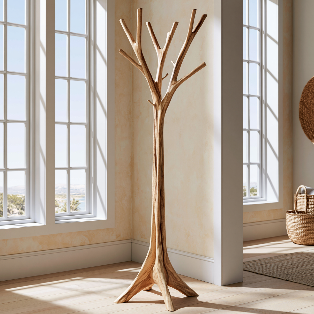 Brindlewood Sculpted Solid Wood Tree Coat Rack - Timberustic Tree Coat Rack