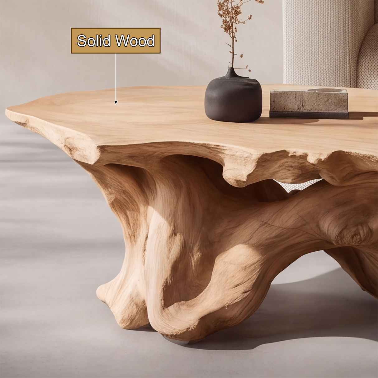 Brivaro Live Edge Solid Wood Coffee Table SPA235754 - Timberustic Coffee Table