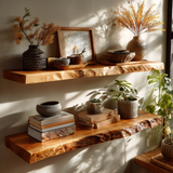 Brivena Live Edge Solid Wood Floating Shelf SPA945128 - Timberustic Floating Shelf