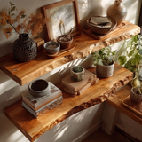 Brivena Live Edge Solid Wood Floating Shelf SPA945128 - Timberustic Floating Shelf