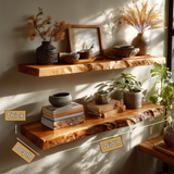 Brivena Live Edge Solid Wood Floating Shelf SPA945128 - Timberustic Floating Shelf